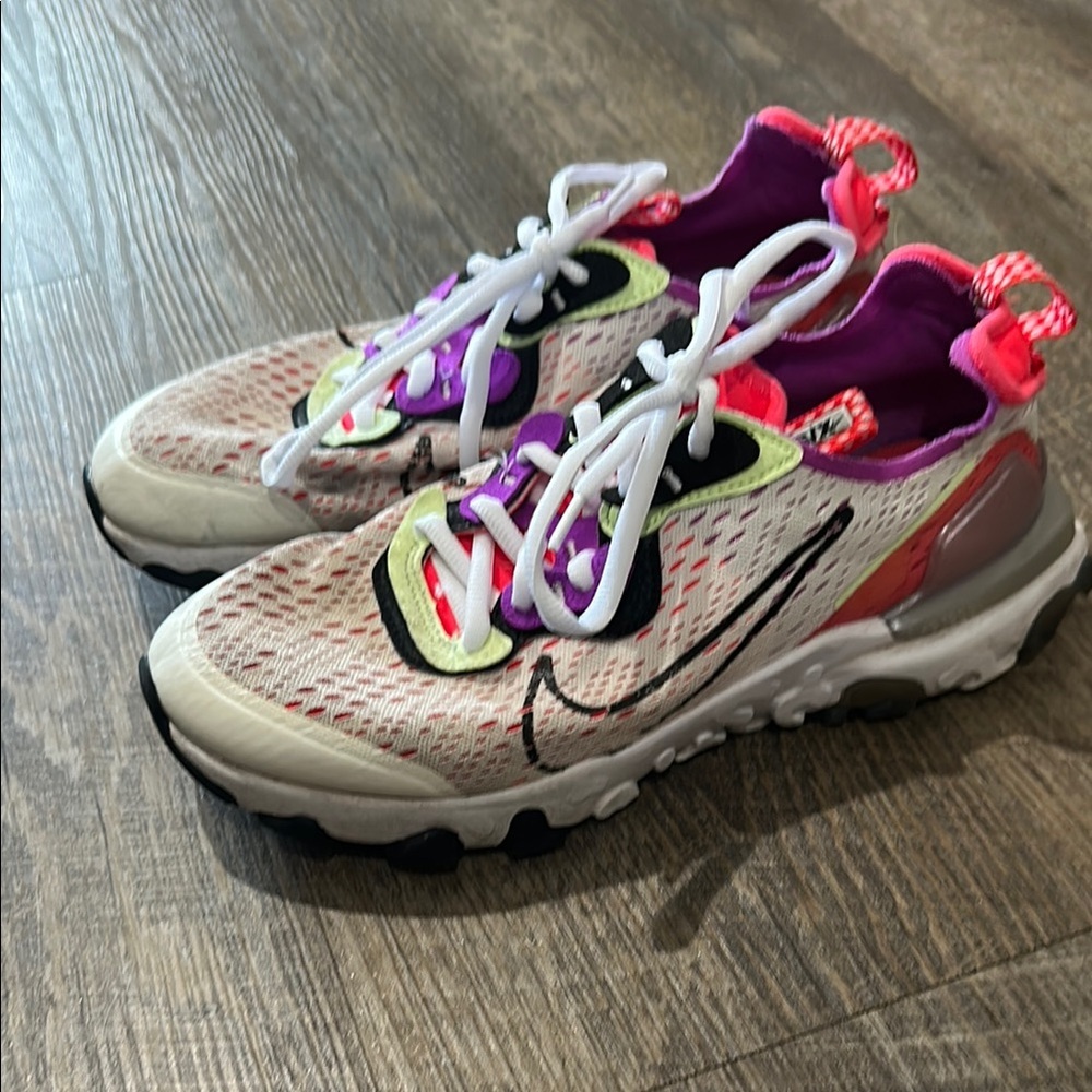 Nike Red and Purple Sneakers with Sporty Design